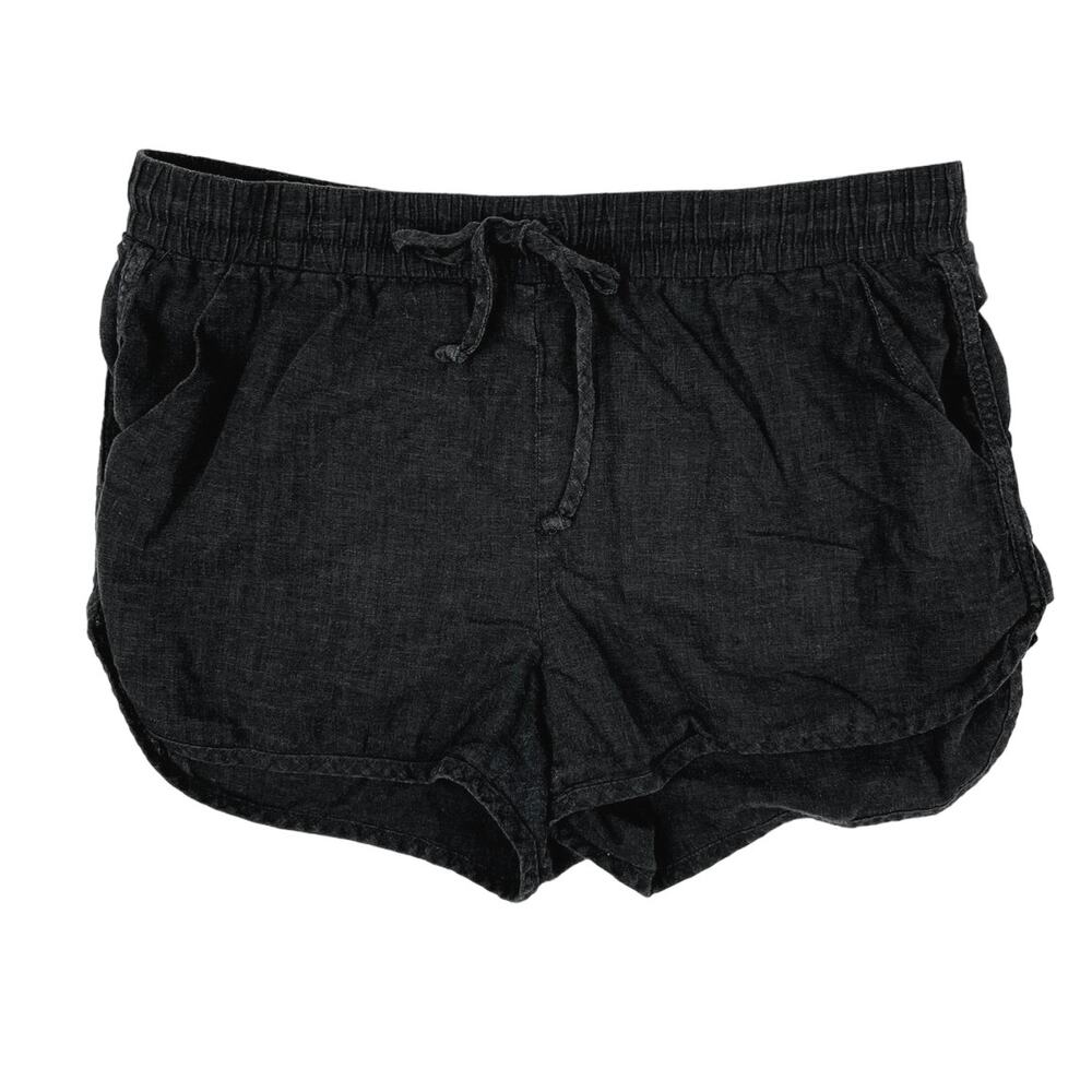 Bcbgeneration Black Linen Drawstring Mid Rise Sim… - image 1